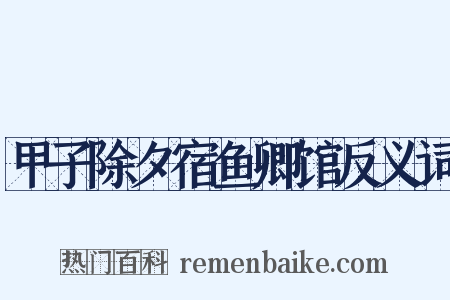 甲子除夕宿鱼卿馆反义词是什么意思的图片